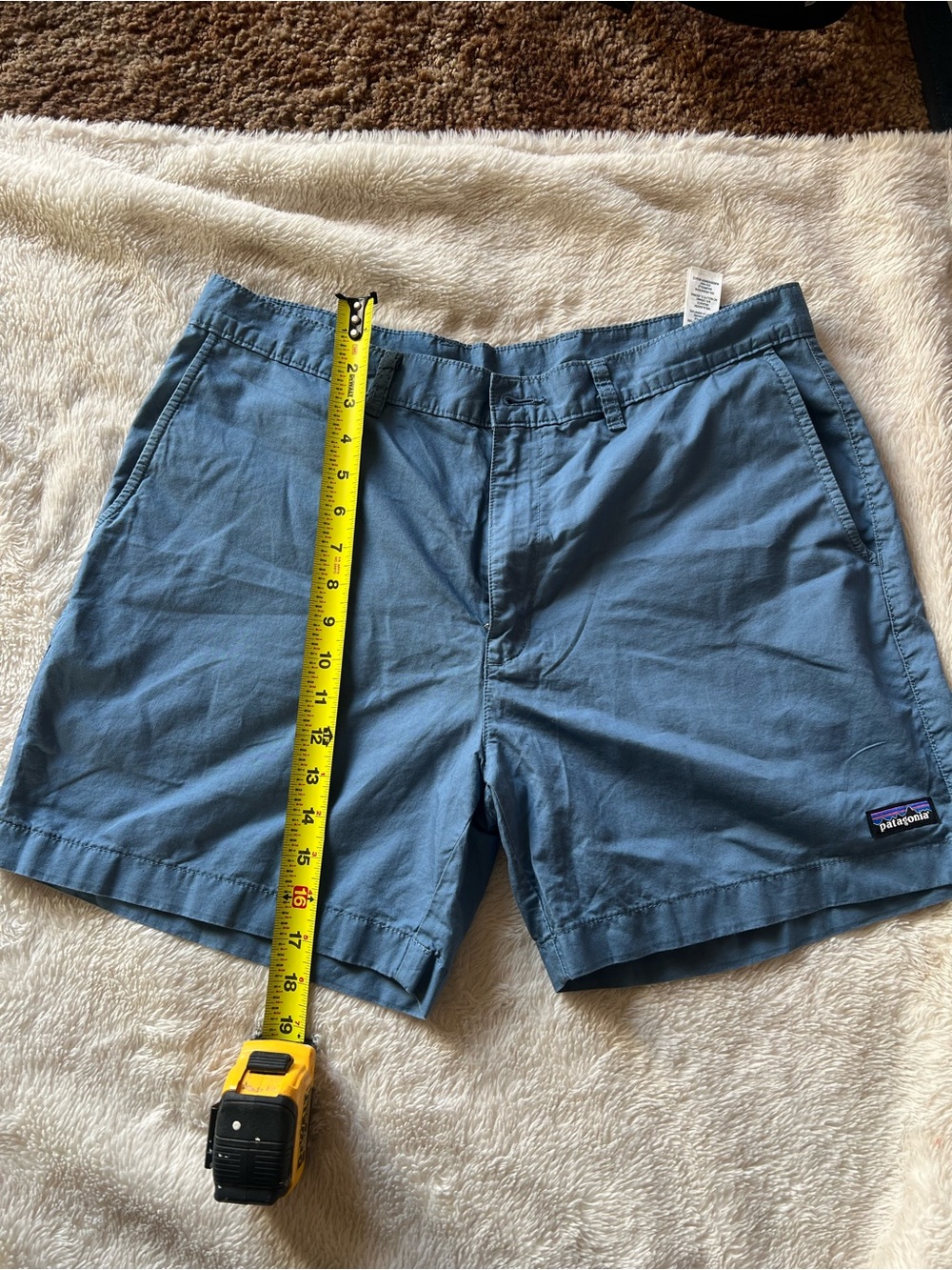 Patagonia Men's Slate Blue Flat Front Shorts - Picture 8 of 9